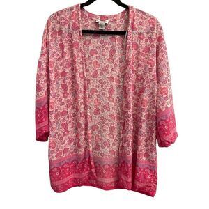 Cupcakes and Cashmere Boho Colorful Kimono oversized XS can fit up to Medium